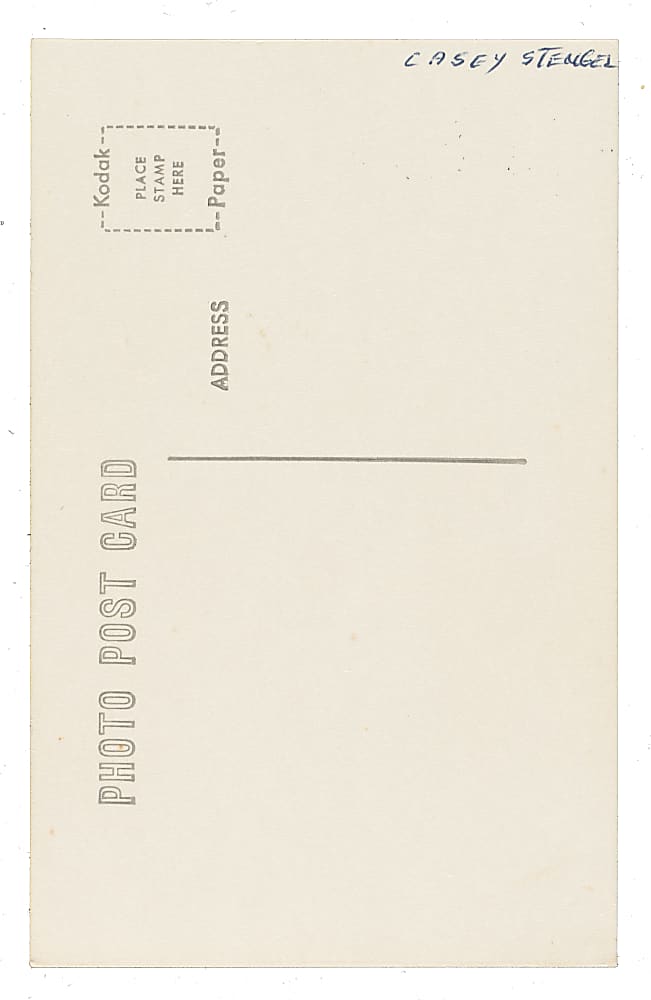 Casey Stengel Signed Postcard - JSA