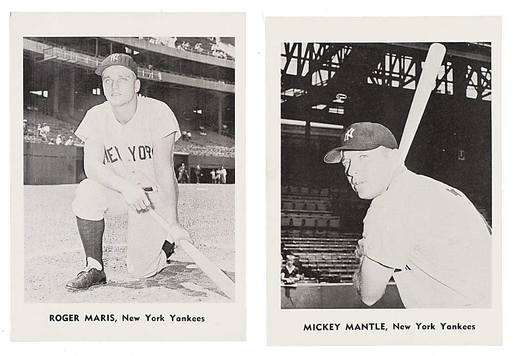 1958-1961 Jay Publishing Photos (Type 1) Mickey Mantle and Roger Maris Pair
