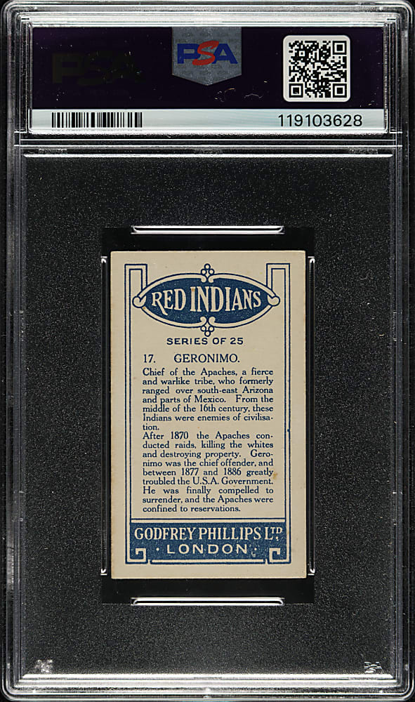 1927 Godfrey Phillips "Red Indians" #17 Geronimo PSA VG-EX 4