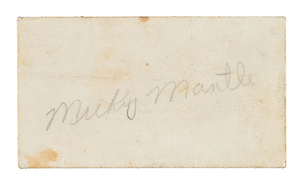 Mickey Mantle Cut Signature - JSA