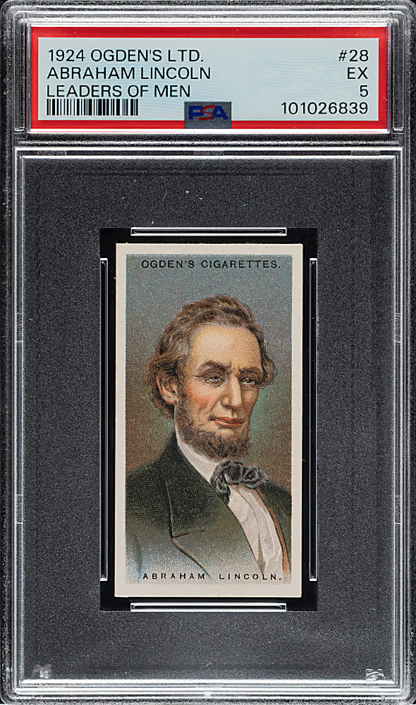 1924 Ogden's Ltd "Leaders of Men" #28 Abraham Lincoln PSA EX 5