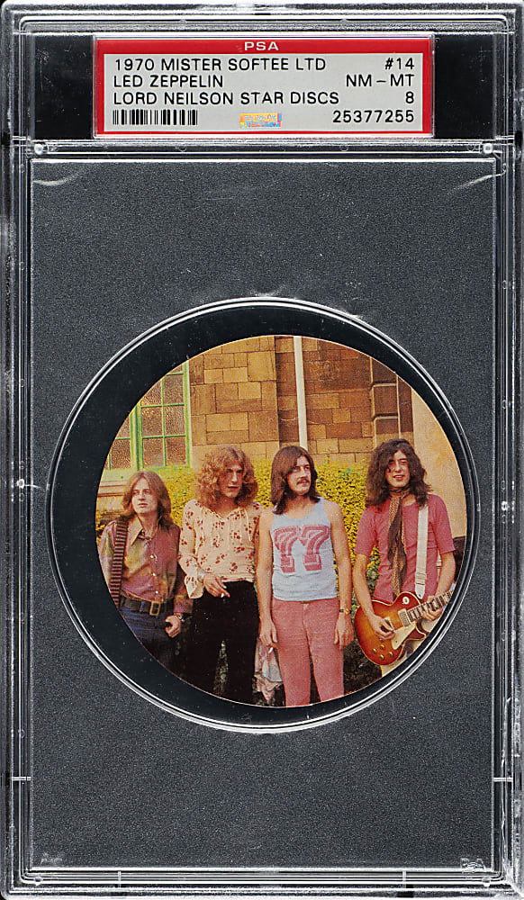 1970 Mister Softee LTD Lord Neilson's Star Discs #14 Led Zeppelin PSA NM-MT 8