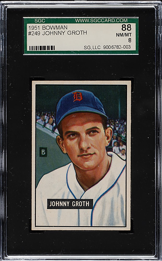 1951 Bowman #249 Johnny Groth SGC NM/MT 88