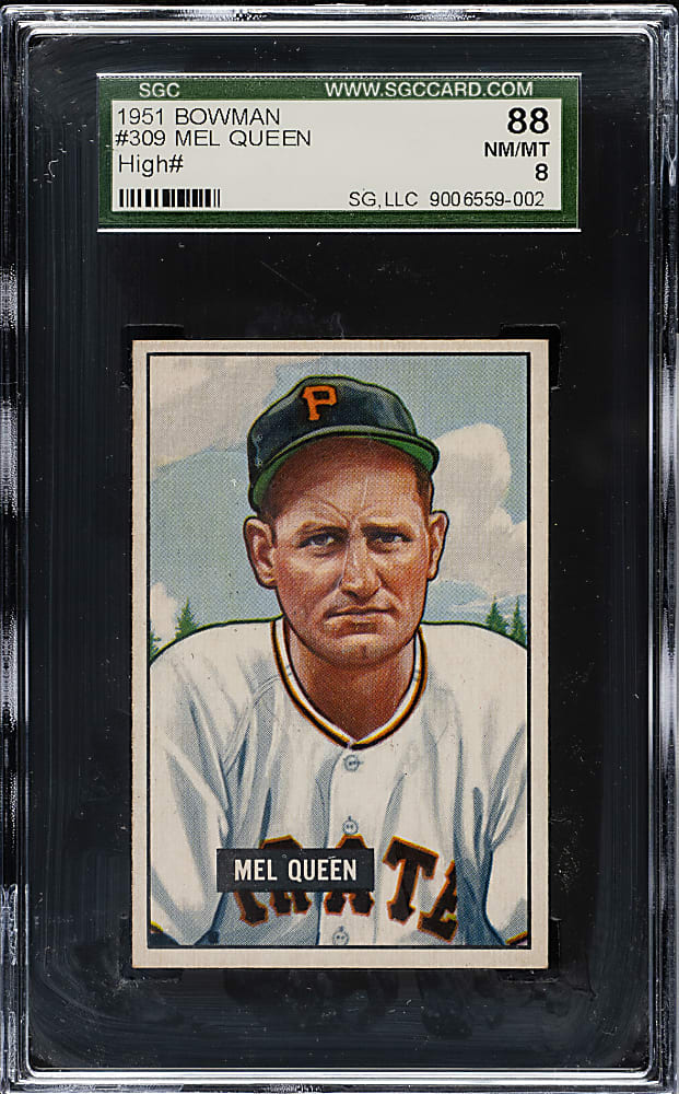 1951 Bowman #309 Mel Queen SGC NM/MT 88