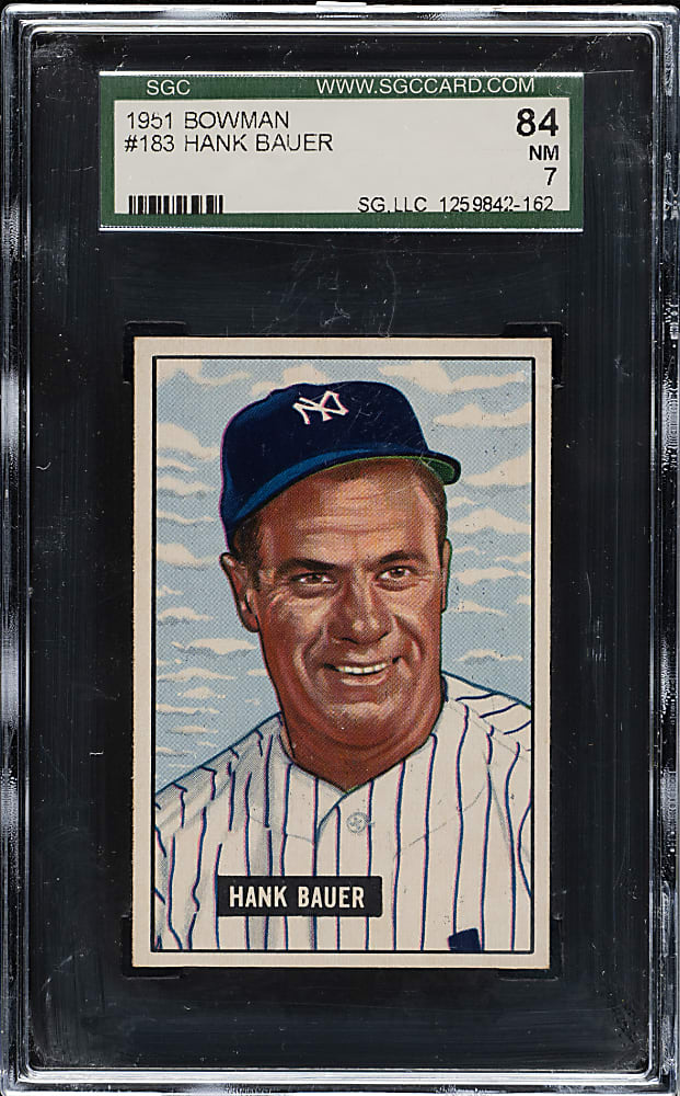 1951 Bowman #183 Hank Bauer SGC NM 84