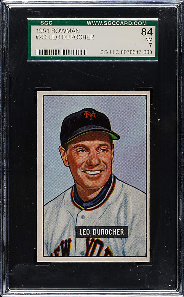 1951 Bowman #233 Leo Durocher SGC NM 84