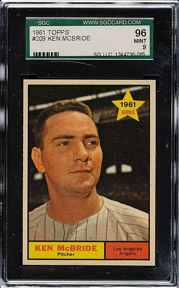 1961 Topps #209 Ken McBride SGC MINT 96