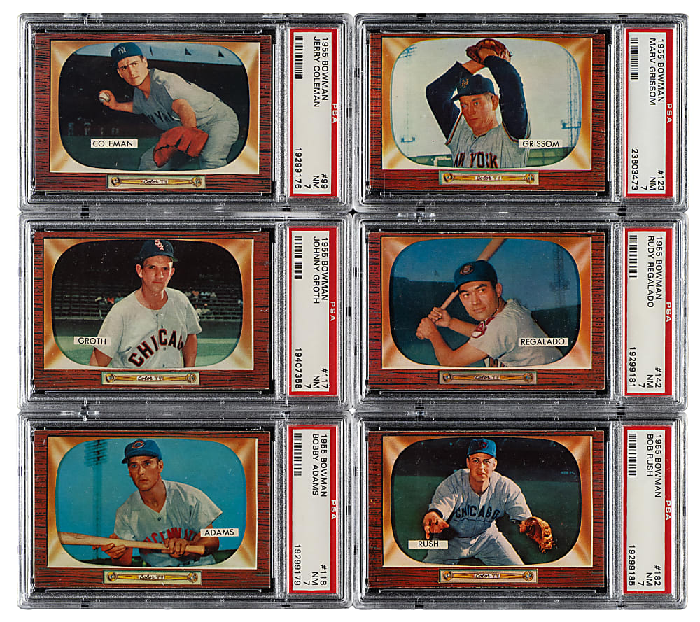 1955 Bowman PSA NM 7 Collection (10)