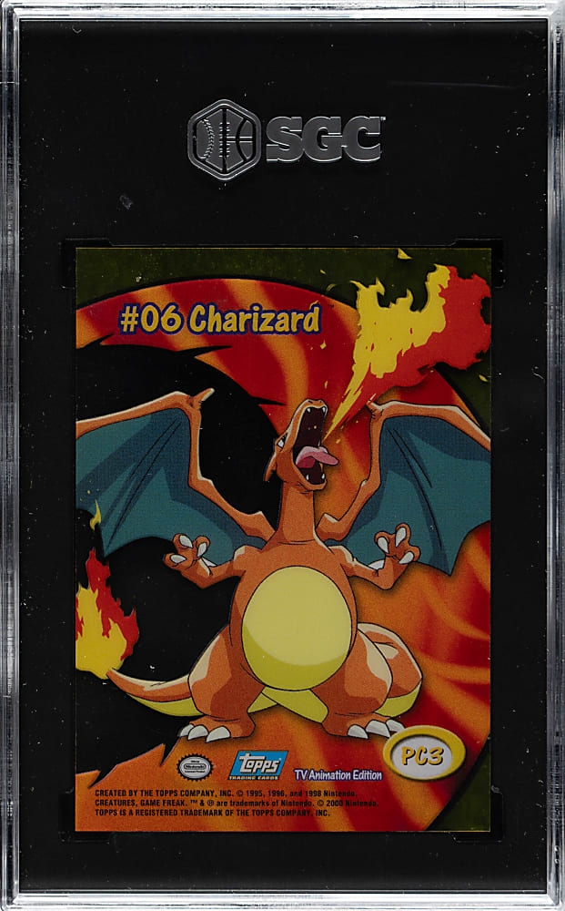 2000 Topps Pokemon TV Animation Clear Cards #PC3 Charizard SGC MINT 9