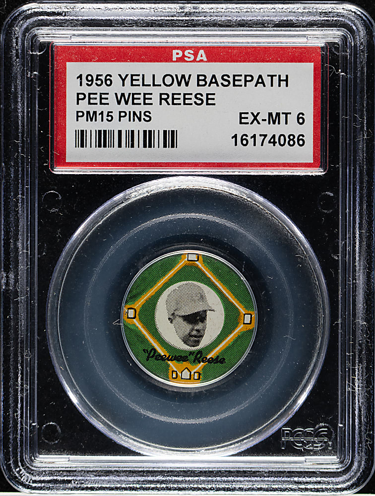 1956 PM15 "Yellow Basepath" Pee Wee Reese PSA EX-MT 6