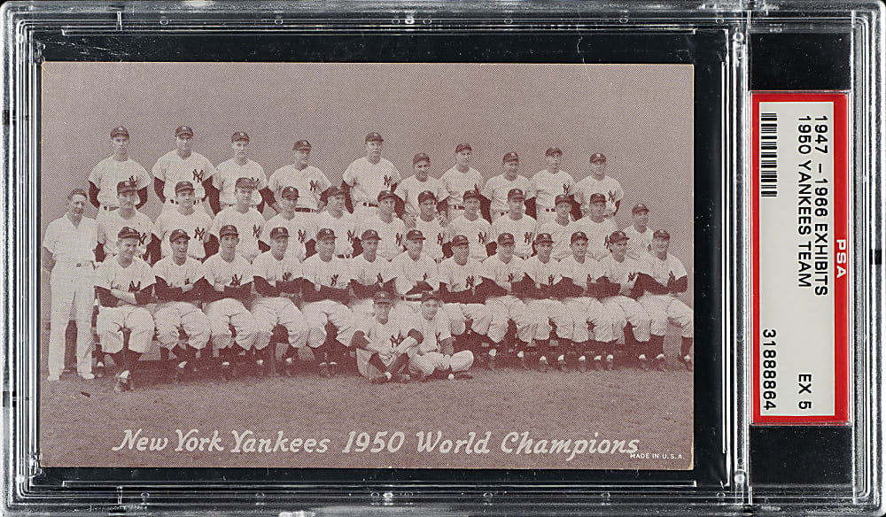 1947-1966 Exhibits 1950 New York Yankees Team PSA EX 5 - Whitey Ford Rookie Year and World Champions