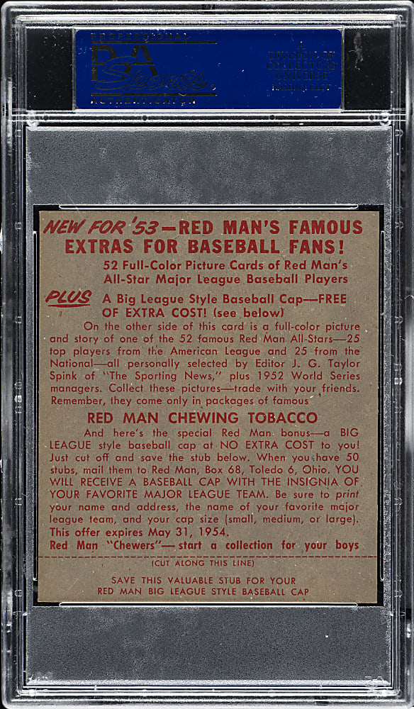 1953 Redman Tobacco #NL-21 Hoyt Wilhelm PSA NM 7