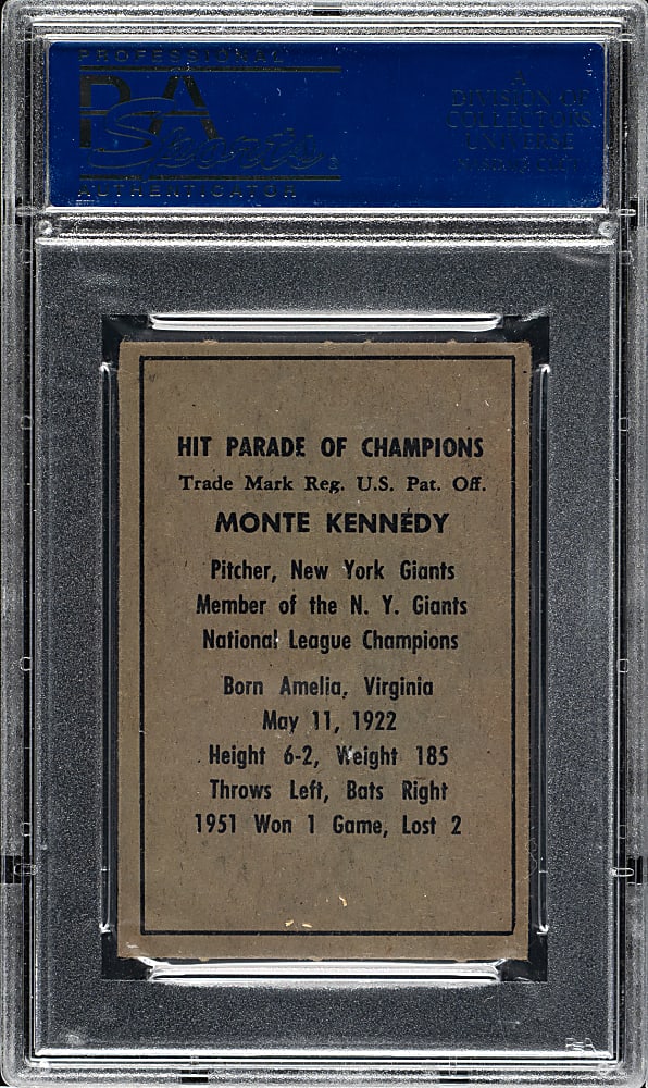 1952 Berk Ross Monte Kennedy PSA NM 7