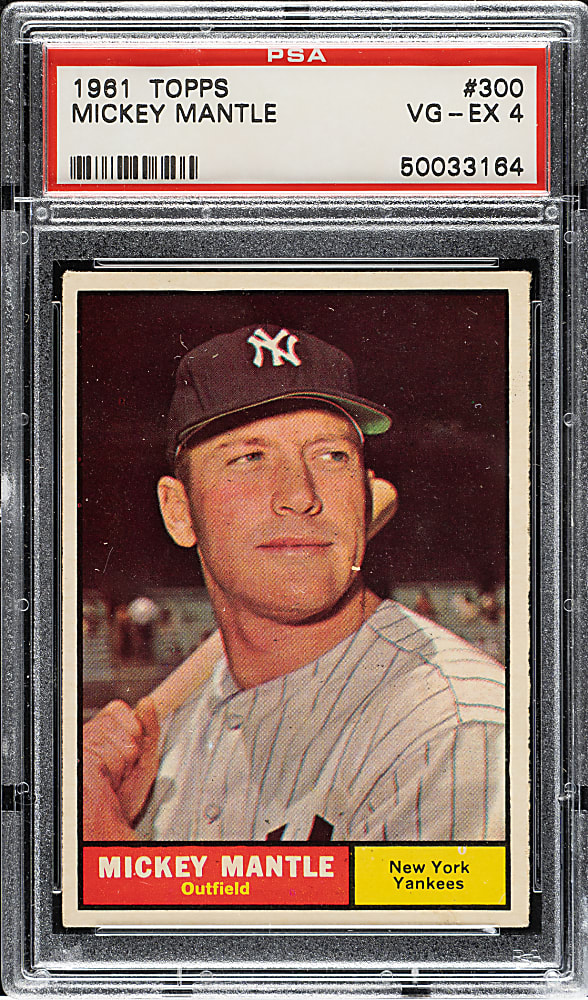 1961 Topps #300 Mickey Mantle PSA VG-EX 4
