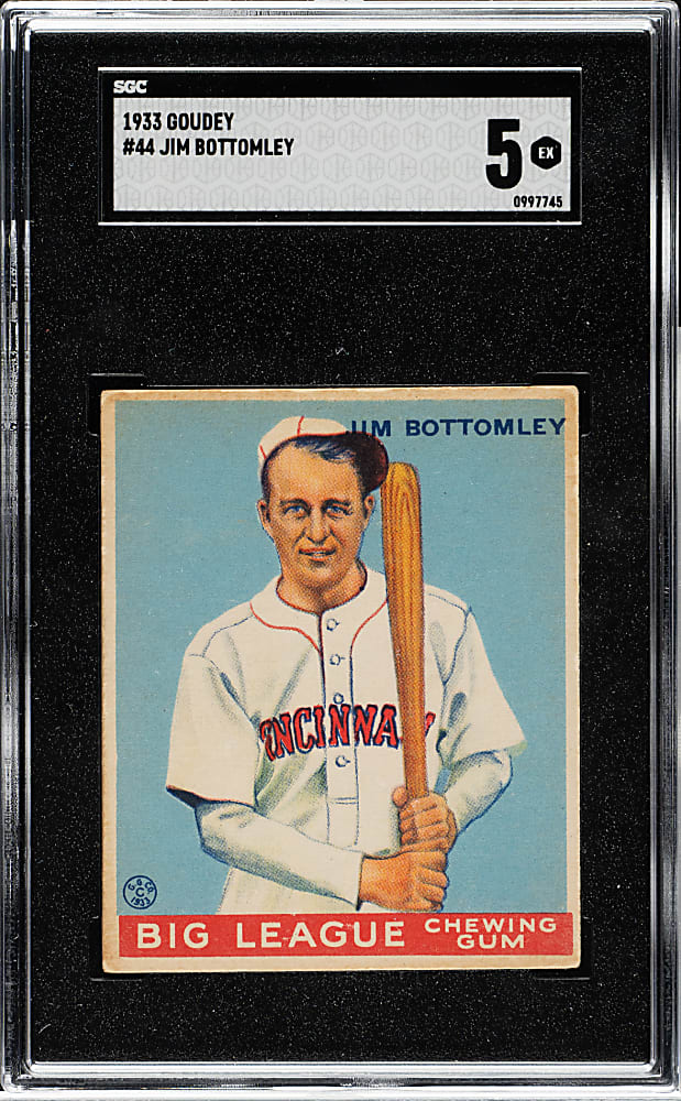 1933 R319 Goudey #44 Jim Bottomley SGC EX 5