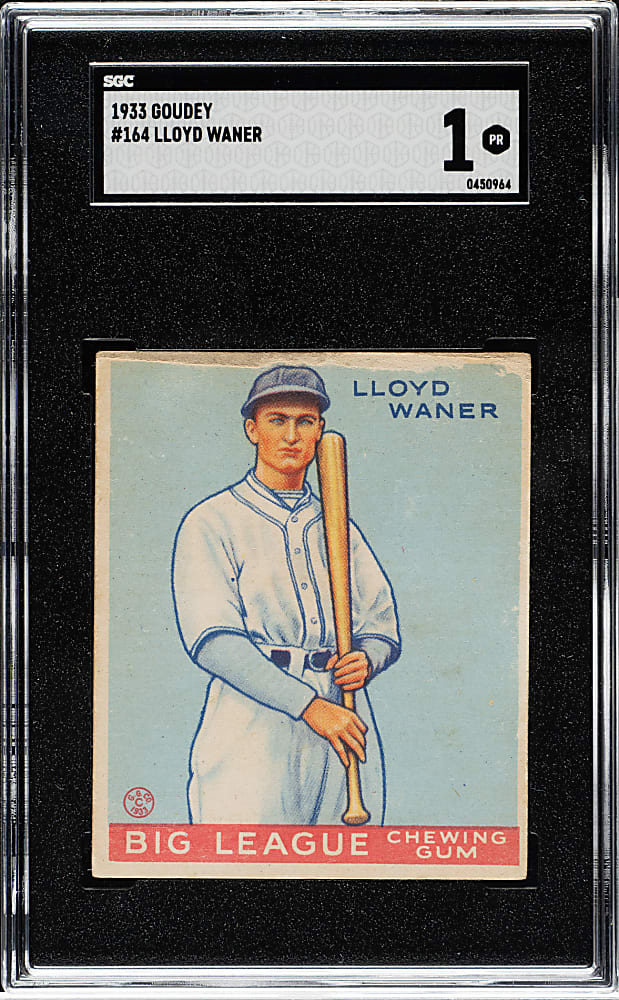 1933 R319 Goudey #164 Lloyd Waner SGC POOR 1