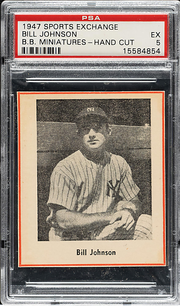 1947 W602 Sports Exchange Miniatures Bill Johnson PSA EX 5