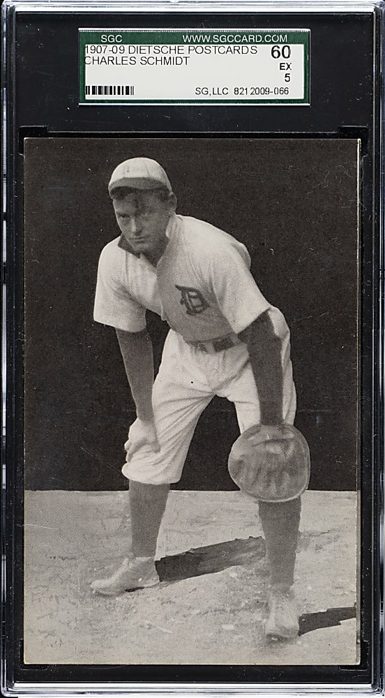 1907 A. C. Dietsche Detroit Tigers Postcard Boss Schmidt SGC EX 60