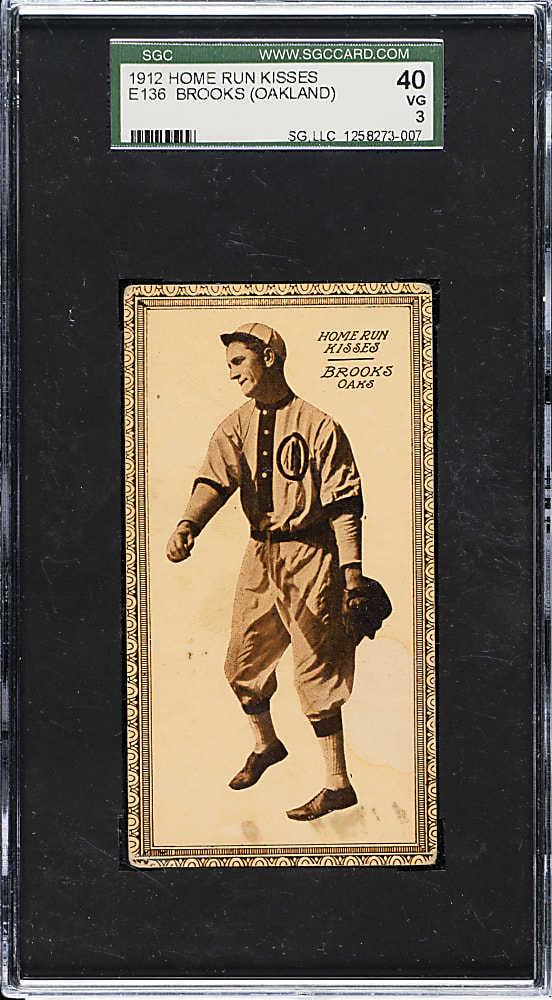 1912 E136 Home Run Kisses PCL Harvey Brooks SGC VG 40