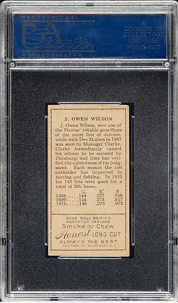 1911 T205 Gold Border J. Owen Wilson PSA EX 5