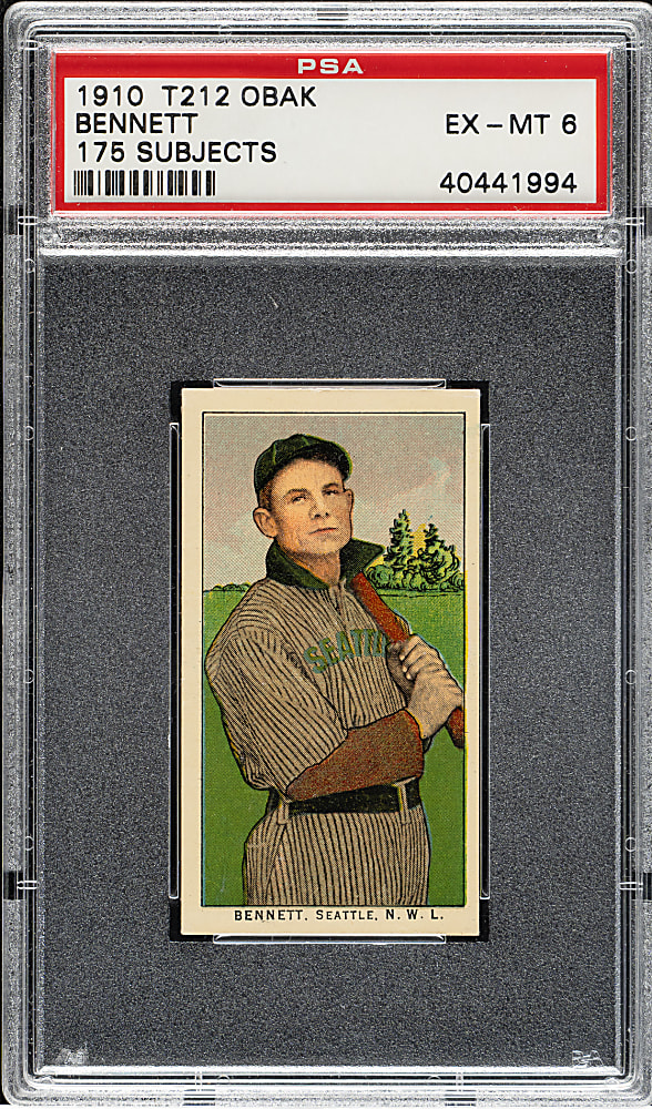 1910 T212 Obak Cigarettes "175 Subjects" Pug Bennett PSA EX-MT 6