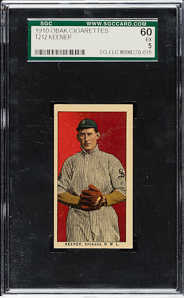 1910 T212 Obak Cigarettes "175 Subjects" Roy Keener SGC EX 60
