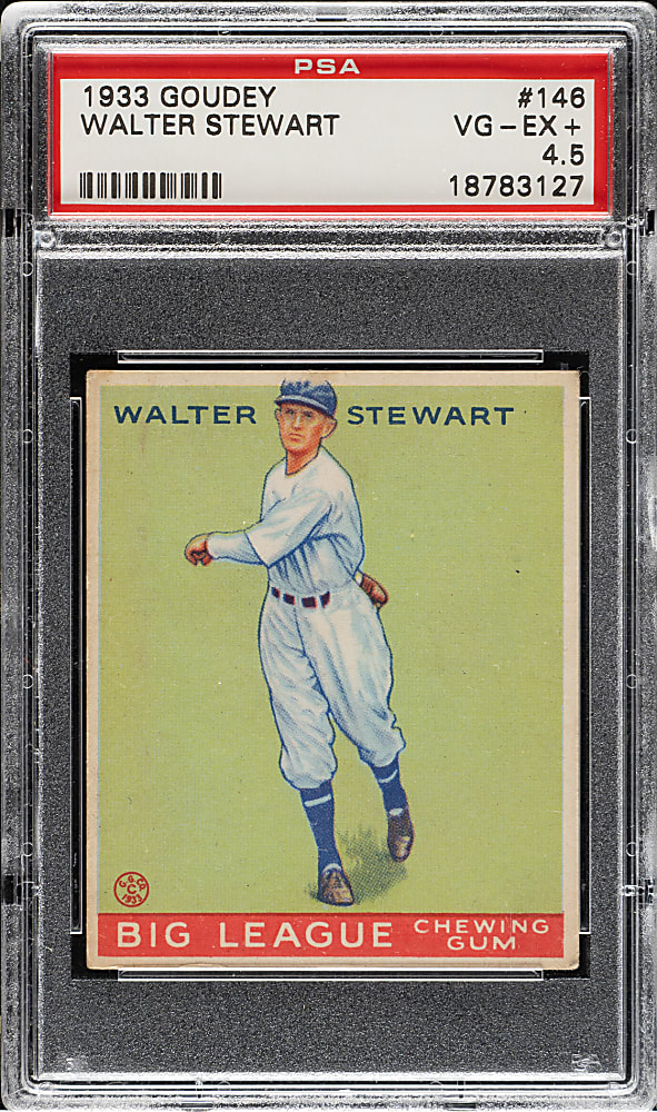 1933 R319 Goudey #146 Walter Stewart PSA VG-EX+ 4.5