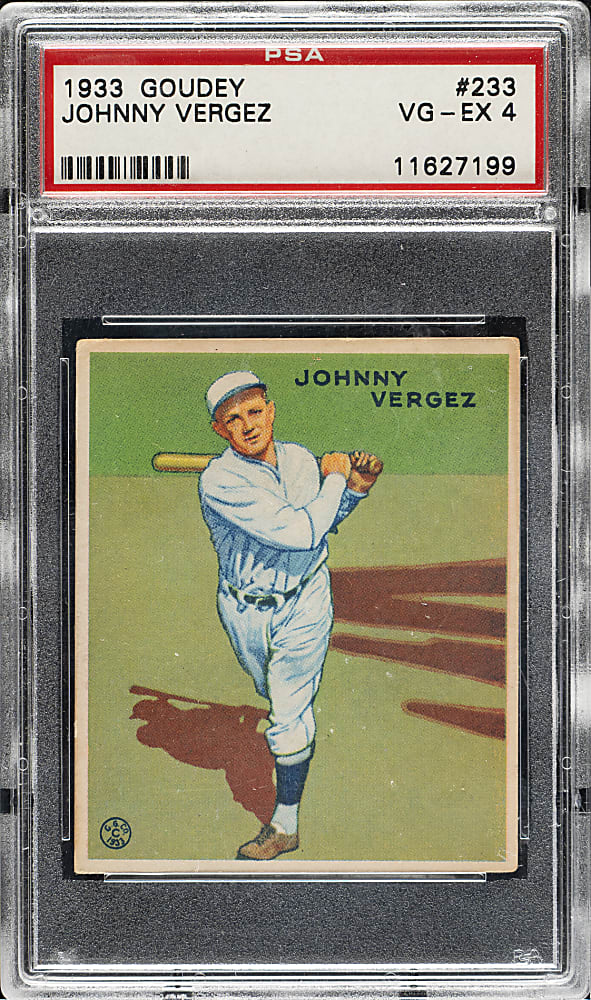 1933 R319 Goudey #233 Johnny Vergez PSA VG-EX 4