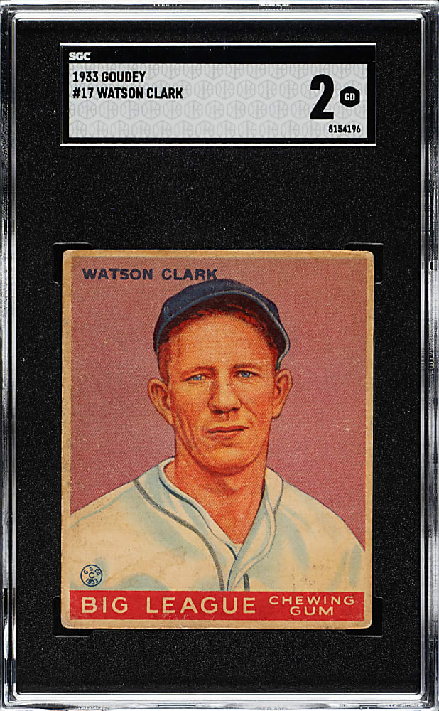 1933 R319 Goudey #17 Watson Clark SGC GOOD 2