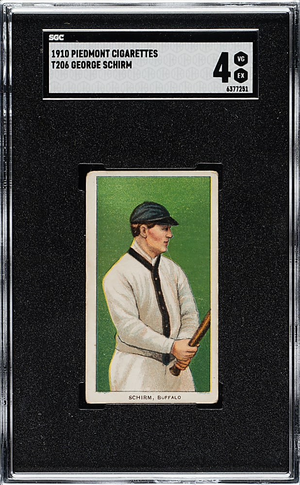 1909-1911 T206 White Border George Schirm SGC VG/EX 4