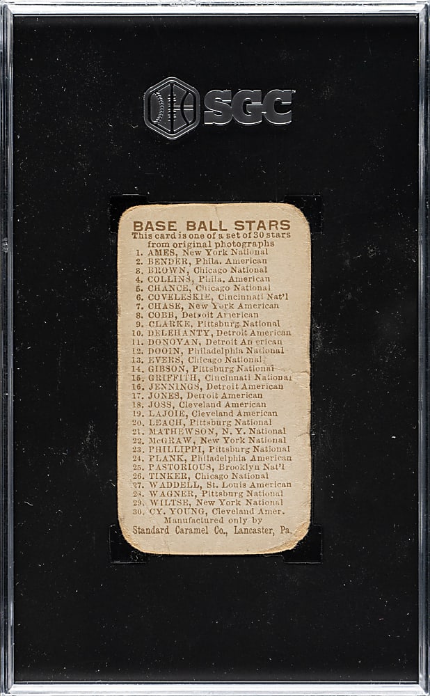 1910 E93 Standard Caramel Nap Lajoie SGC POOR 1