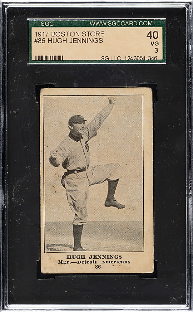 1917 H801-8 Boston Store #86 Hughie Jennings SGC VG 40