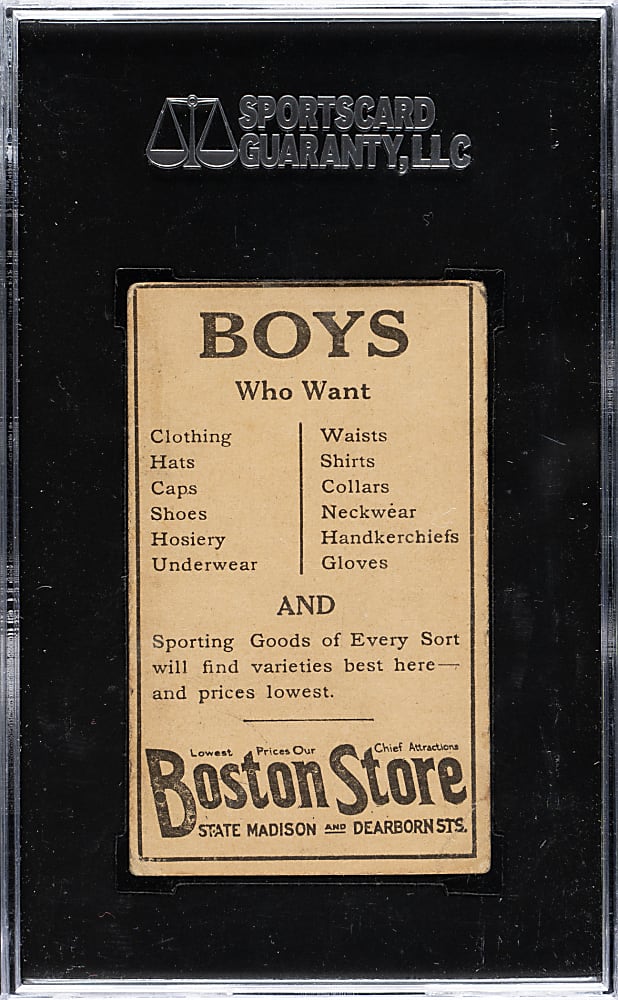 1917 H801-8 Boston Store #86 Hughie Jennings SGC VG 40
