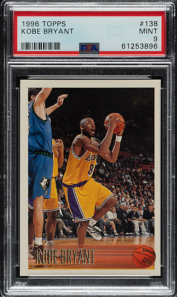 1996-1997 Topps Basketball #138 Kobe Bryant Rookie PSA MINT 9
