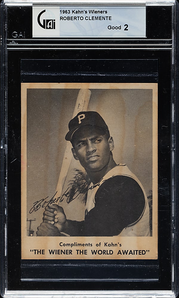 1963 Kahn's Wieners Roberto Clemente GAI GOOD 2