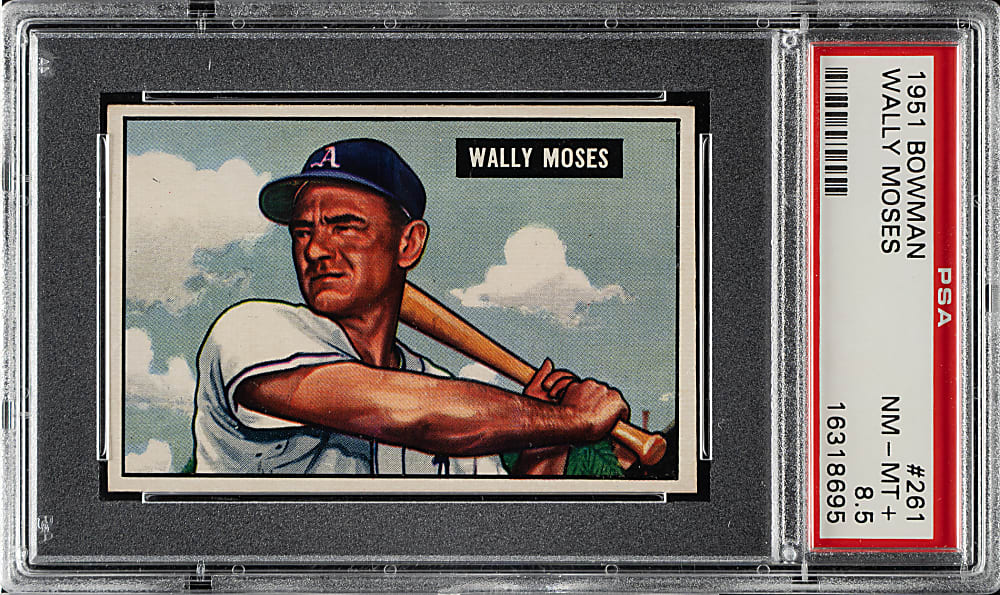 1951 Bowman #261 Wally Moses PSA NM-MT+ 8.5
