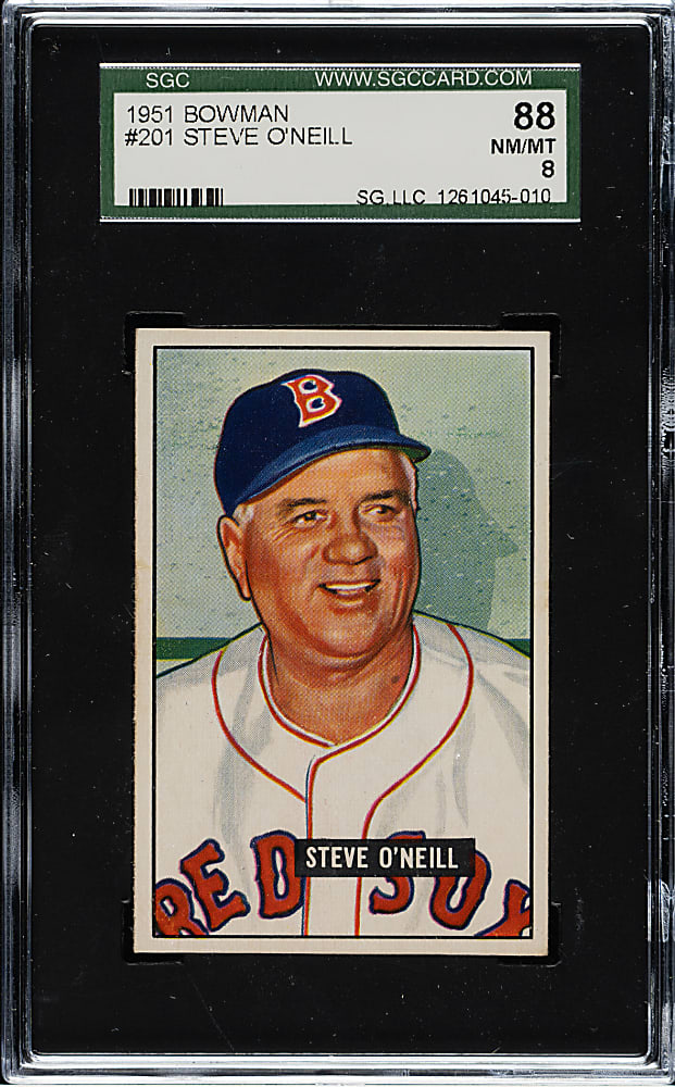 1951 Bowman #201 Steve O'Neill SGC NM/MT 88