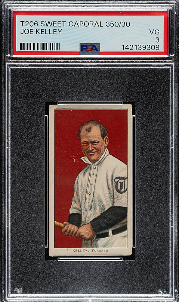 1909-1911 T206 White Border Joe Kelley PSA VG 3