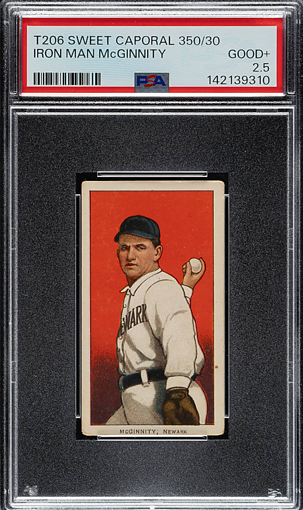 1909-1911 T206 White Border Joe "Iron Man" McGinnity PSA GOOD+ 2.5