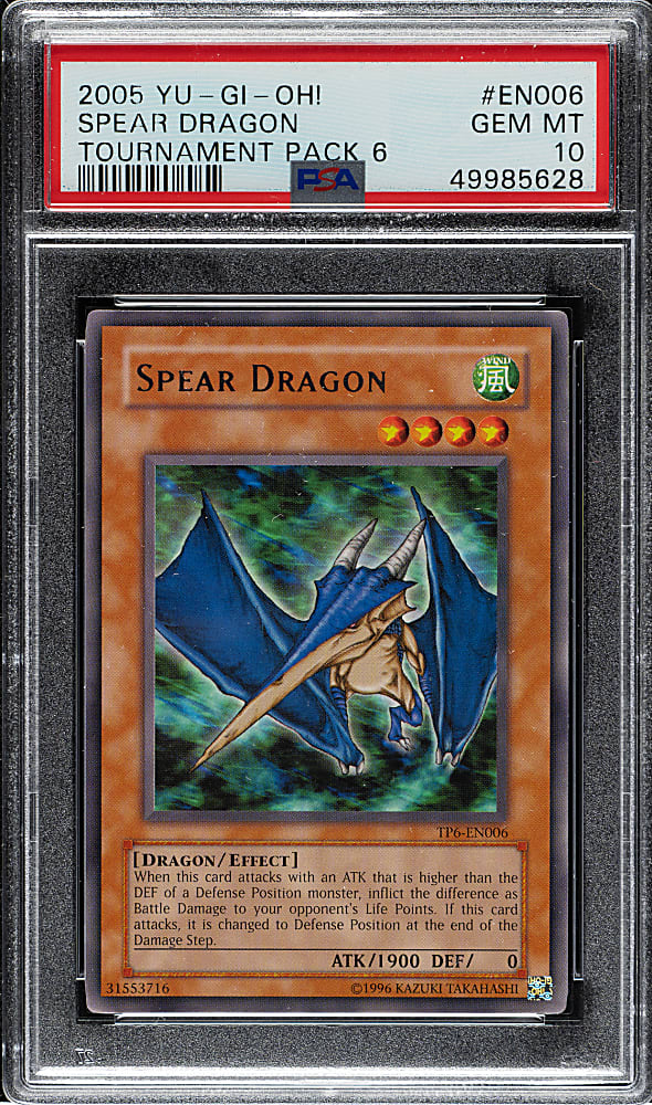 2005 Yu-Gi-Oh! Tournament Pack 6 #006 Spear Dragon Rare PSA GEM MINT 10