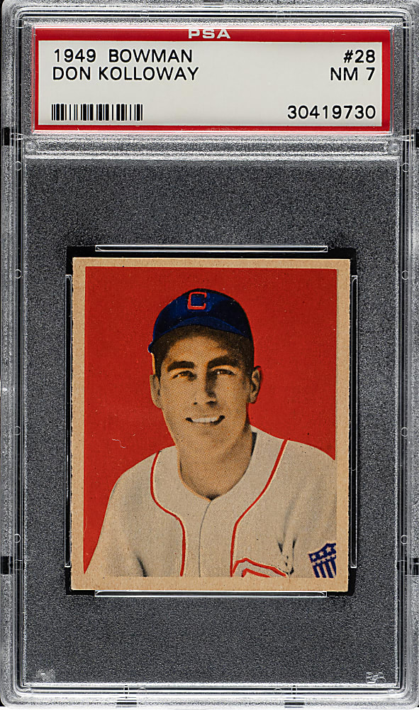 1949 Bowman #28 Don Kolloway PSA NM 7