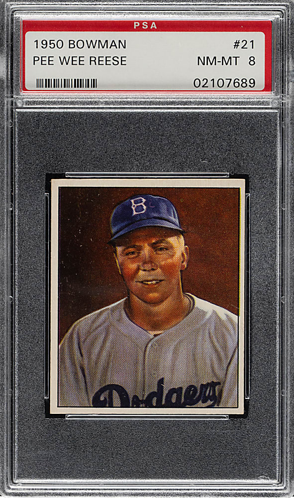 1950 Bowman #21 Pee Wee Reese PSA NM-MT 8