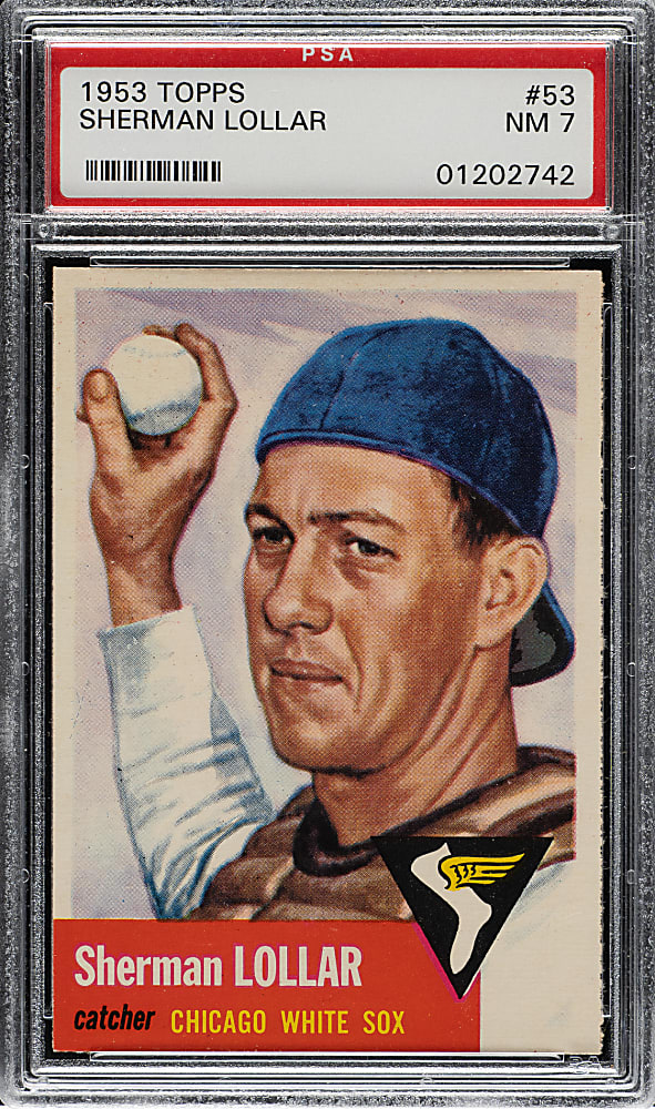 1953 Topps #53 Sherm Lollar PSA NM 7