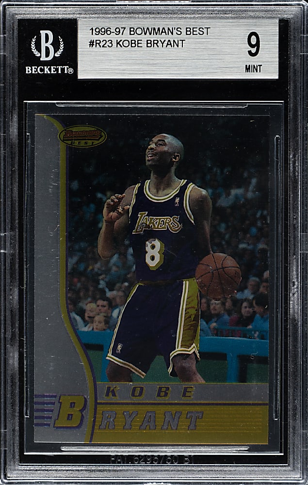 1996-1997 Bowman's Best Basketball #R23 Kobe Bryant Rookie BGS MINT 9
