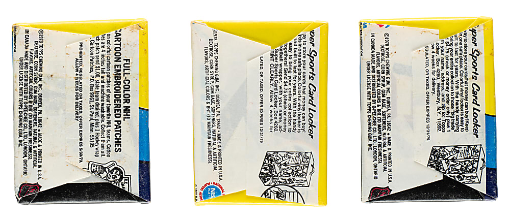 1978-1979 Topps Hockey and Basketball Unopened Wax Pack Trio