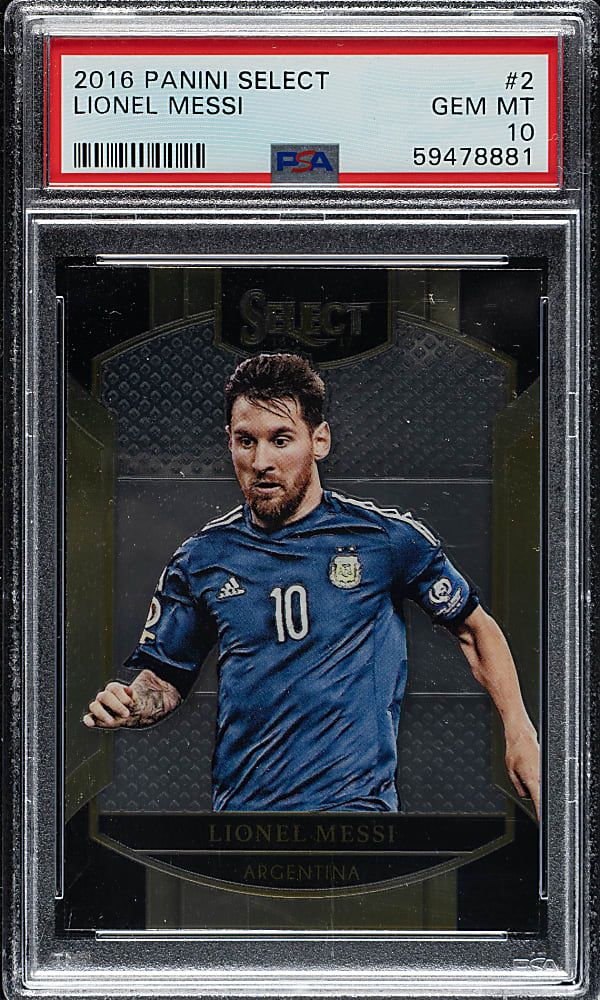 2016-2017 Panini Select Soccer #2 Lionel Messi PSA GEM MINT 10