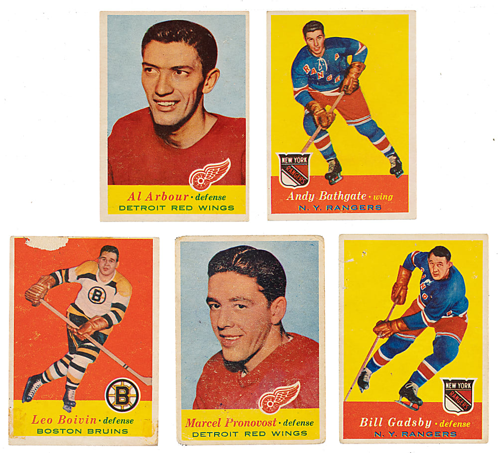 1957-1958 Topps Hockey Near-Complete Set (55/66)