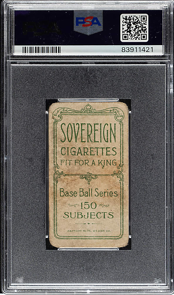 1909-1911 T206 White Border Bill Hinchman PSA FAIR 1.5 - Sovereign 150 Back