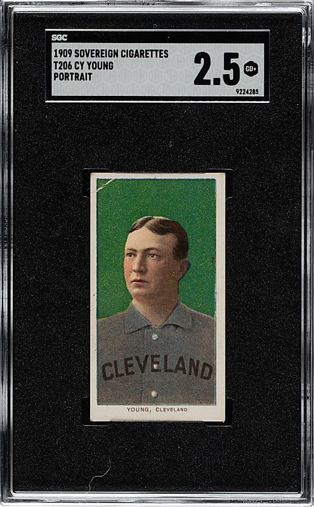 1909-1911 T206 White Border Cy Young Portrait SGC GOOD+ 2.5 - Sovereign 150 Back