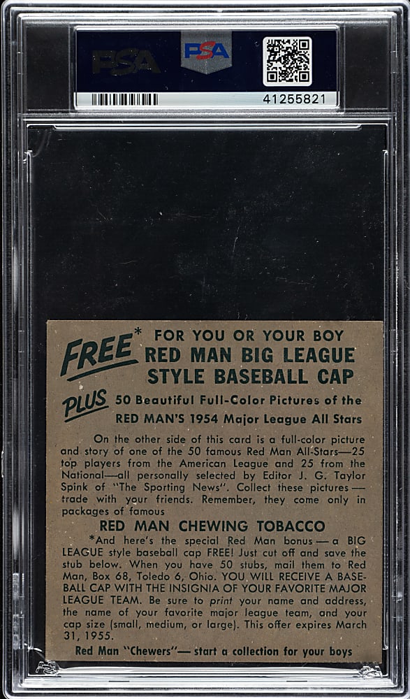 1954 Red Man Tobacco #NL-25 Willie Mays PSA VG-EX 4